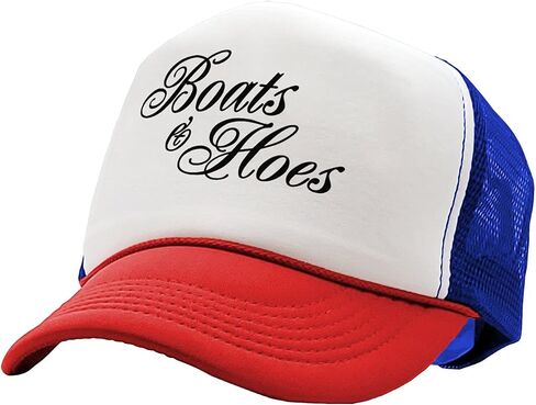 Gooder Tees - Boats N Hoes - Prestige Worldwide Ferrell Funny - Vintage Retro Style Trucker Cap Hat in Saudi Arabia