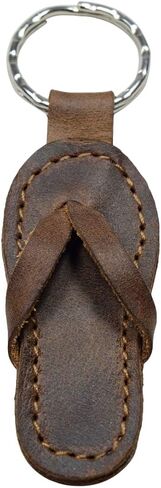 Hide & Drink, Leather Flip-Flop Keychain/Sandal/Beach/Keychain for Travelers, Sufers and Beach Lovers, Handmade Includes 101 Year Warranty :: Bourbon Brown in Saudi Arabia