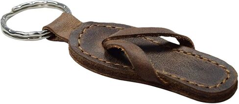 Hide & Drink, Leather Flip-Flop Keychain/Sandal/Beach/Keychain for Travelers, Sufers and Beach Lovers, Handmade Includes 101 Year Warranty :: Bourbon Brown in Saudi Arabia