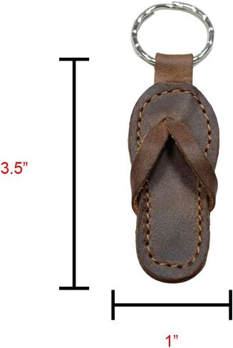 Hide & Drink, Leather Flip-Flop Keychain/Sandal/Beach/Keychain for Travelers, Sufers and Beach Lovers, Handmade Includes 101 Year Warranty :: Bourbon Brown in Saudi Arabia
