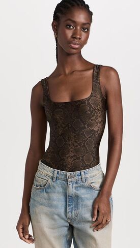 جسم نسائي بدون أكمام من Good American Shine Python Modern بدون أكمام in Saudi Arabia