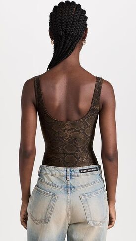 جسم نسائي بدون أكمام من Good American Shine Python Modern بدون أكمام in Saudi Arabia