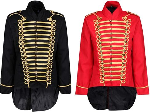 سترة Ro Rox الرجالية Parade Jacket Marching Band Drummer Gothic Tailcoat in Saudi Arabia