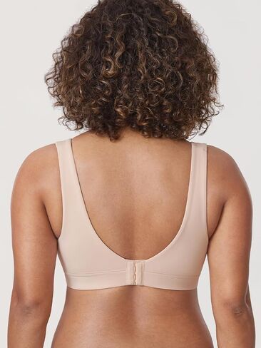 DELIMIRA Women's Natrelax Plus Size Wireless Bralette V Neck - Full Coverage Seamless Tshirt Bras Unlined Bra Wide Straps in Kuwait