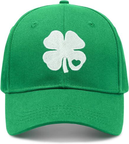 St Patricks Day Hat for Men Women Irish Green Clover Embroidered Baseball Cap Saint Pattys Costume in Saudi Arabia