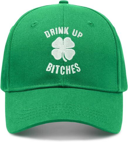 St Patricks Day Hat for Men Women Irish Green Clover Embroidered Baseball Cap Saint Pattys Costume in Saudi Arabia