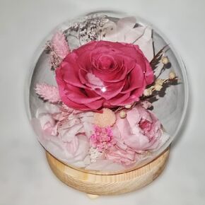 Generic Group of preserved long-lasting flowers (Rose - Blue)