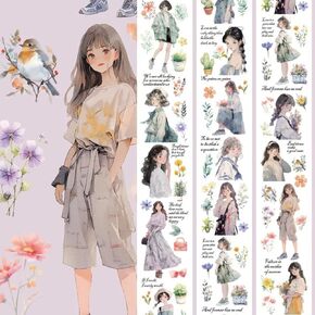 2 متر/لفة فتاة الأزهار اشي الشريط زهرة النبات خمر اشي الشريط ملصقات الحيوانات الأليفة الشريط الجمالية واسعة اشي أشرطة الزخرفية شريطٌ لاصق شريط زخرفي للحرف اليومية لوازم سجل القصاصات in Kuwait