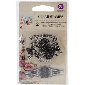 Prima Marketing Clear Stamp - Cigar Box Secret1, 2.5" x 3", Solid