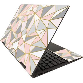 MightySkins Skin for HP Envy x360 15" (2020) - Rose Gold Polygon | Protective, Durable, and Unique Vinyl Decal wrap Cover | Easy to Apply, Remove, and Change Styles | Made in The USA, Solid Lavender
