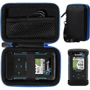 حافظة CaseSack Golf GPS لجهاز Swami Vibe Golf GPS - مجموعة سماعات بلوتوث Golf GPS (أسود مع سحاب برتقالي)