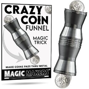 Crazy Coin Funnel Magic Trick - Make A Coin Pass Thru Metal