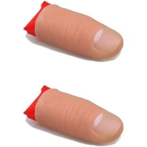 2Pcs Thumb Tip Magic Tricks, Fake Thumb Tip Silk Vanish Magic Disappearing Silk Fake Thumb Tip Magic Trick Gimmick Magician Accessory Magic Kits and Accessories