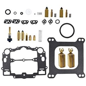 WFLNHB Carburetor Carb Repair Kit with Float Replacement for Marine W-4 BBL Mercruiser 809064 Replacement 8M0120193 Replacement 18-7748