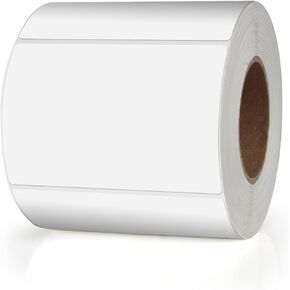White Rectangle Stickers 3 x 2 Inch Color Coding Labels Vinyl Roll Self-Adhesive Waterproof Removable 500 PCS