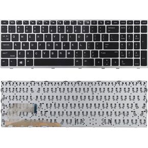 Replacement Keyboard Compatible with HP EliteBook 755 G5 850 G5 855 G5 750 G6 850 G6.Zbook 15u G5 Zbook 15u G6 (Not for Zbook 15 G5) with Silver Frame (No Backlight No Pointer)
