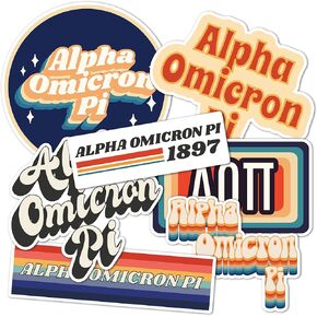 Desert Cactus Alpha Omicron Pi 70's Themed Sticker Sheet Decal Laptop Water Bottle Car AOII (70's Sheet)