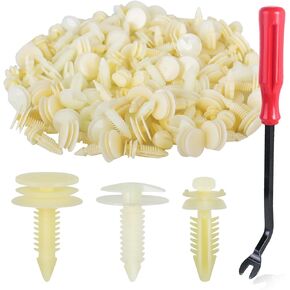 Xislet 120pcs 15545202 Front Door Trim Panel Retainers Clips with 10153057/363137 Door Panel Fastener Rivet Included Tool Compatible with GM Chevrolet GMC Trucks Chevy Pickup SUV