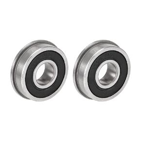 uxcell F6003-2RS Flanged Ball Bearing 17x35x10mm Double Sealed Chrome Steel Bearings 2pcs