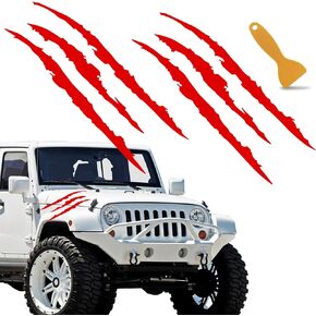 Claw Marks Decal, Car Sticker-Universal, Headlight Car Sticker, Car Stripe Decals Monster Scratch Graphics, Bumper Sticker Waterproof Decal