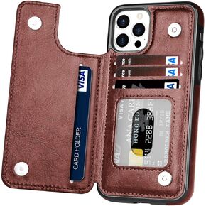 for iPhone 15 Pro Max Wallet Case with Card Holder, Slim and Lightweight PU Leather Card Slots Shockproof Folio Flip Durable Protective Shell for Apple iPhone 15 Pro Max (Almond Blossom)