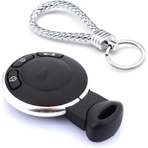 Aluminum Ring Smart Key Fob Ring Rim Cover Trim Replacement Fit for Mini Cooper JCW R55 R56 R57 R58 R59 R60 (Red)
