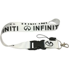 1pcs White Color USA Ship New Quick Release Neck Strap Lanyard Keychain Keyring Car Keys House Keys ID Badges Card for Infiniti Design