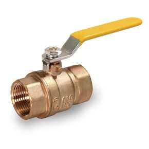 MIDLINE VALVE 822T2510 No Lead Full Port Forged Brass Ball Valve with Female Threaded IPS Connections, 3/8''