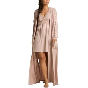 Barefoot Dreams Luxe Milk Jersey Women's Duster Robe, Light Pool Robe