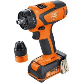Fein ASCM 12 QC 4-Speed Cordless Drill/Driver - Ideal for Drilling and Tapping up to 3/8 Inch - 12 Volts, 3 Ah Battery Capacity, 400/700/1400/2500 RPM No Load Speed - 71161061090