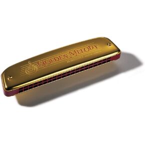 HOHNER 2416-C Golden Melody Tremolo Harmonica, Key of C, Gold