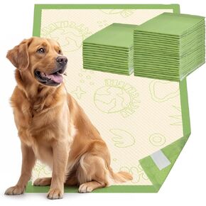 وسادات تبول الجراء للكلاب، مقاس 60.96 سم × 91.44 سم، وسائد كبيرة غير قابلة للانزلاق لتبول الحيوانات الأليفة مع 4 زوايا لاصقة، وسادات نونية سميكة مقاومة للتسرب للاستعمال مرة واحدة، وسادات تدريب للكلاب والقطط والأرانب والحيوانات الأليفة (50 قطعة) in Kuwait