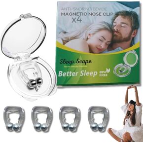 Anti snoring devices nose clip, Anti snore nose clip nasalease, Magnetic anti snore device, Magnetic anti snore nose clip, Silentsnore clip, Magnetic anti snore clip, Anti-snore magnetic nose clip, x4