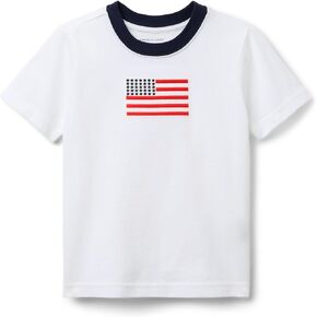 Janie and Jack Boys Flag Graphic Tee (Toddler/Little Big Kid)