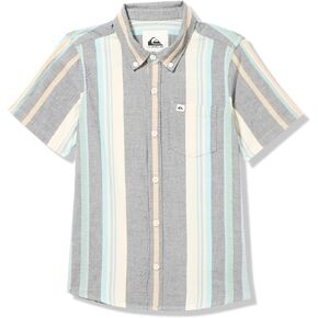 Quiksilver Boy's Oxford Strip Classic Button Up Woven Top Youth