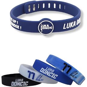 5 pcs Luka Doncic 77 Basketball Silicone Wristband - Adjustable Sports Band for Fans - Ideal Fan Gift and Training Accessory