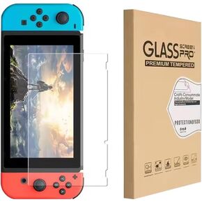 Tempered Glass/Glass Screen Protector for Nintendo Switch, Anti-Scratch, Anti-Fingerprints, Bubble-Free, 9H Hardness, 0.33mm Ultra Transparent(1 Piece)