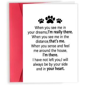 Dog Sympathy Card, Cute Pet Loss Cards, Dog Memorial Sympathy Gifts for Loss of Pet, Condolence Card for Pet Owner Lover, Doggy Bereavement Ideas for Family Friends Husband Wife