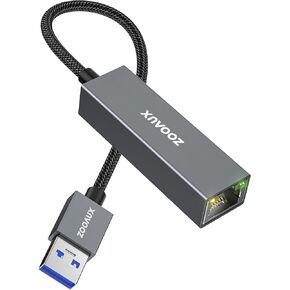 محول USB إلى إيثرنت، محول ZOOAUX USB 3.0 إلى RJ45 بسرعة 1000 ميجابت في الثانية جيجابت LAN متوافق مع أجهزة MacBook وSurface وأجهزة الكمبيوتر المحمول التي تعمل بنظام Windows وXP وMac/Linux in Kuwait
