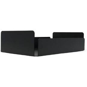 Modern Metal Tray Organizer for Bathroom Vanity Countertop Storage, Black
