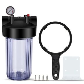 PUREPLUS Whole House Water Filter Housing, 10"x4.5" Universal Housing, Pre-Filtration System, 1" NPT