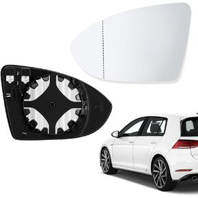 Senzeal Passenger Side Mirror Glass Replacement with Heated Backing Plate for Volkswagen Golf 7 VW Golf MK7 2015-2021 Golf GTI 5G0857522 (Right Side)