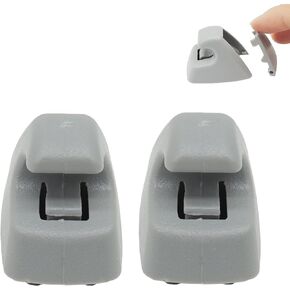 HiSport Interior Sun Visor Hook Clips Bracket Retainer Clip Auto Replacement Sun Visor Compatible with Chevy Silverado 1500, Tahoe, GMC Sierra 1500, Yukon 2007-2013, 2PCS