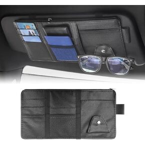 1PCS Interior Accessories Car Sun Visor Organizer Sunglasses Holder For Car Sun Visor Travel Document Holder with Multi Pocket