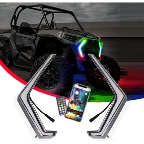 Chelhead RGB RZR XP 1000 Fang Light Kit with Chasing Color, Front Signature Accent Fang Light Assembly Compatible with Polaris RZR XP 1000 Turbo 2019-2022