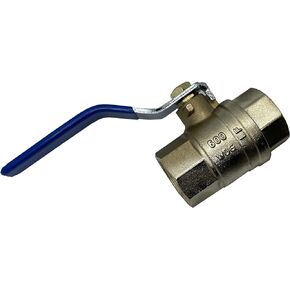1" NPT Female Threaded IPS Ball Valve Full Port Water Stop Shut Off,Heavy Duty LF Brass,Quarter Turn,Blue Handle