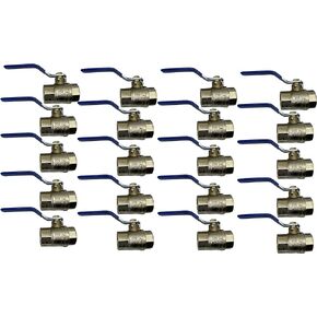 1" NPT Female Threaded IPS Ball Valve Full Port Water Stop Shut Off,Heavy Duty LF Brass,Quarter Turn,Blue Handle