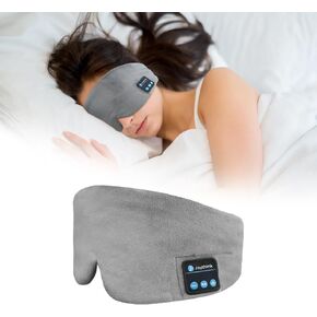 Sleep Headphones Bluetooth Sleep Mask Adjustable Wireless Earbuds Cotton Eye Mask for Sleeping/Travel/Airplane/Meditation/Night Shift,Side Sleeper Sleeping Mask (Grey 01)