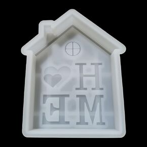 قالب منعش على شكل قلب، قوالب راتنج السيليكون على شكل منزل عائلي مزخرف لمستلزمات السيارة الطازجة، خرز عطري، قالب صابون، قالب شموع آمن في الفرن (حجم كبير) in Kuwait