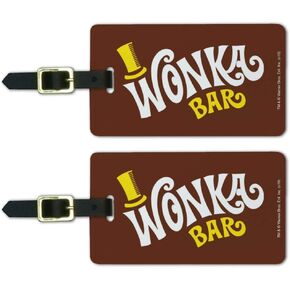 Willy Wonka Wonka Bar Logo Luggage ID Tags Cards Set of 2